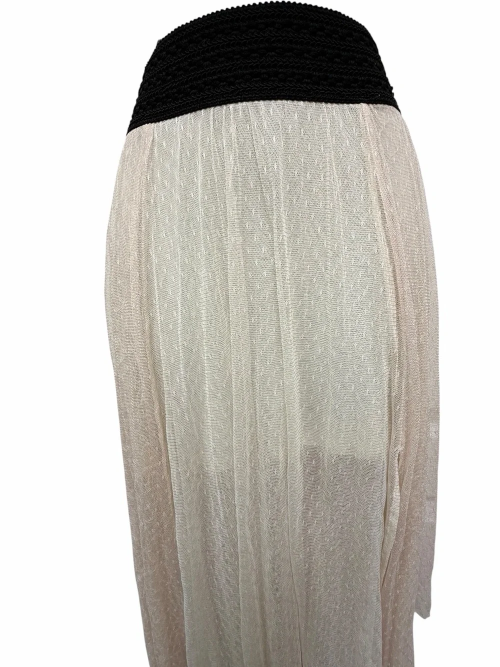 Free People XS Y2K Boho Layered Lace Mesh Handkerchief Midi Skirt